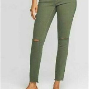 Universal Threads Olive Green high rise skinny jeans